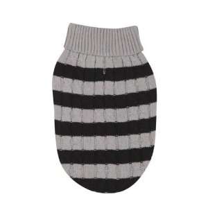   Cabin Turtleneck Dog Sweater, Small, 12 Inch, Black/Gray