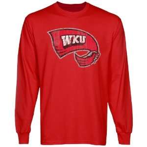 Western Kentucky Hilltoppers Distressed Primary Long Sleeve T Shirt 