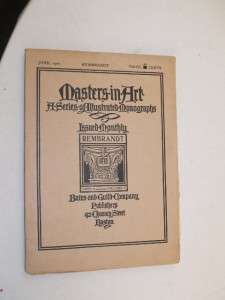 ANTIQUE REMBRANDT ART BOOKLET W/ MONOGRAPH PRINTS 1900  