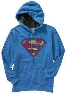   DC Comics Superman (Clark Kent) Logo Zip up Hoodie Sweatshirt Size XL