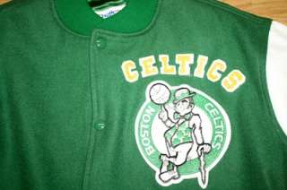 Vintage Boston Celtics Chalkline Jacket XL X Large NBA Larry Bird 