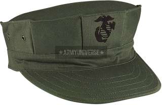 Olive Drab USMC Black Emblem Marine Corps Cap  