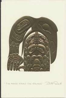 BILL REID 4 Embossed Haida Art Cards GOLD PACKAGE  