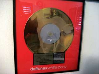 DEFTONES RIAA GOLD AWARD WHITE PONY  