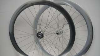 Geno Fixed Gear, Track Wheelset 700x25c 50mm Deep V ALL Silver/ Chrome 