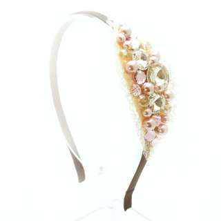 High Luxury Pearl cubic Hair band Headband accessories cute 3 colors 