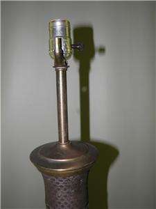 ANTIQUE ASIAN BRONZE CHAMPLEVE CLOISONNE BANQUET LAMP  