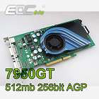 3D Video Card 7950GT nVIDIA GeForce 7950 GT 512 MB AGP