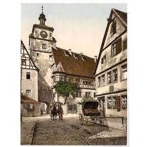 Photochrom Reprint of White Tower i.e. Weisser Turm, Rothenburg i.e 