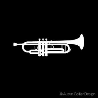 Trumpet   White Vinyl Decal