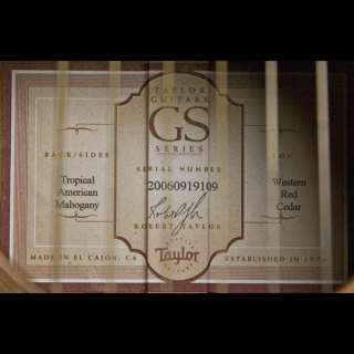2006 Taylor GS5 Series Cedar and Mahogany Grand Symphony  