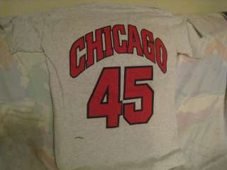 Vintage Adults Medium Chicago Bulls Michael Jordan #45 Gray Tee Shirt 