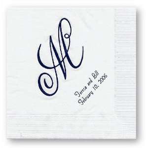  Monogrammed Wedding Napkins (100 Napkins) 