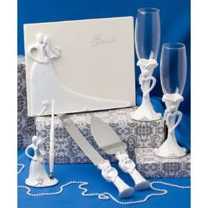  Bride and groom themed wedding day accessory set 