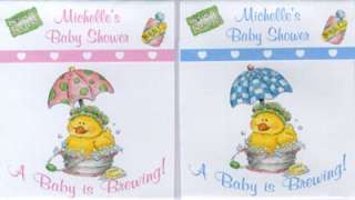 DUCK BATH BABY SHOWER TEA BAG & MINI CANDY WRAPPERS  
