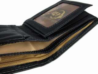 Generous fashion man black leather wallet ~gift~ 863  