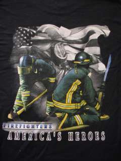 Firefighters Americans Heroes Tshirt EMT EMS Volunteer Firemen  