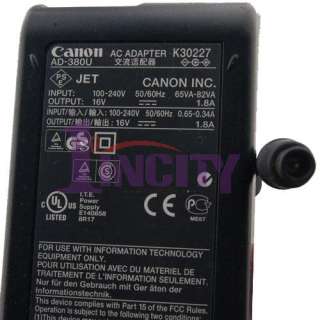 NEW Genuine CANON AD 380U K30227 16V 1.8A AC POWER ADAPTER