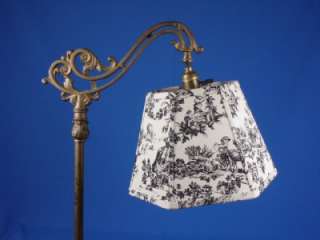   Lamp Shade Black Toile for Antique Lamp Tailor Made Lampshades  