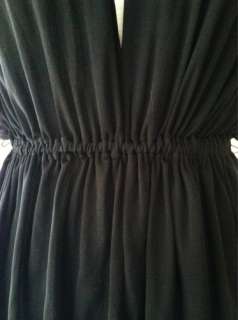   black SZ 2 drape blouse CUTE made in FRANCE RETAIL $385   