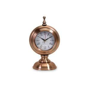  8.5 Stylish Roman Numeral Copper Finish Desk Clock