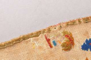 Antique Sampler Dated 1845 Cross Stitch Embroidery on Linen Signed 