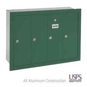   CLUSTER MAILBOX GREEN FINISH RECESSED MOUNTED USPS