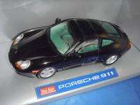 PORSCHE 911 COUPE 118 DIECAST BLACK AUTO GERMAN CAR  