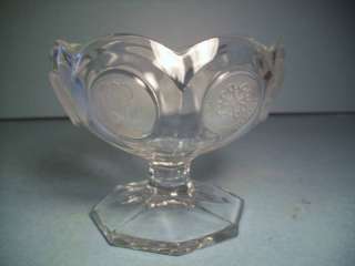 AVON 91st ANNIVERSARY FOOTED DISH WITH FROSTED COINS  