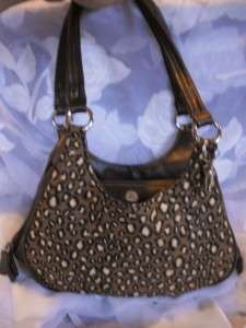 Beautiful Kotov Leopard Organizational Brown Hobo Handbag  