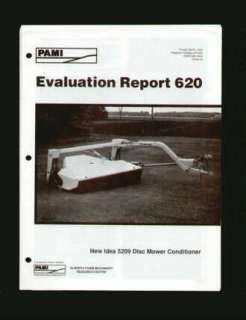 New Idea 5209 Mower Conditioner Pami Evaluation Report  
