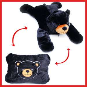 Black Bear Peek A Boo Transforming Pillow Cushion  
