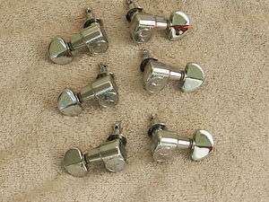 USA Grover Patent Pending STAR tuners CHROME 3+3 RARE Vintage 60s 