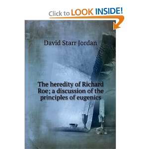   Discussion of the Principles of Eugenics David Starr Jordan Books