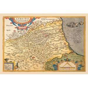 Map of Northeastern Italy 24x36 Giclee