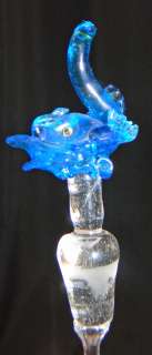 PR ANTIQUE 13 MURANO PINK & BLUE GLASS COLOGNE BOTTLE  