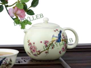 Plum Blossom Magpie Porcelain Gongfu Teapot 120ml  