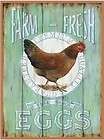 Magnet Image of Weathered Sign Farm Fresh Eggs Chicken Bird  