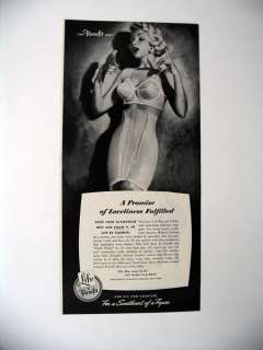 Formfit Life Bra & Girdle cone bullet bras art 1952 print Ad 