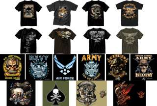 Black Ink Design Military Graphic T Shirts  