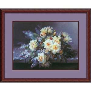  Roses & Lilacs by Raoul DeLongpre   Framed Artwork