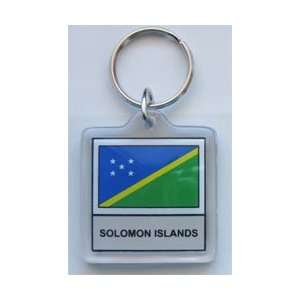  Solomon Islands   Country Lucite Key Ring Patio, Lawn 