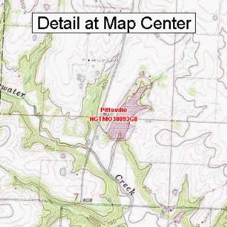   Topographic Quadrangle Map   Pittsville, Missouri (Folded/Waterproof