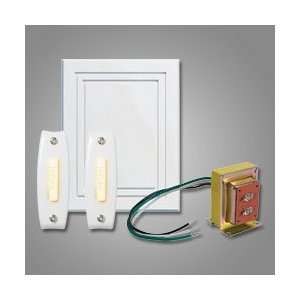 NuTone BK300LWH White Three Pack Deluxe Door Chime with Two Lighted 