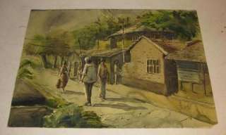 LISTED CONTEMPORARY WEST BENGAL VILLAGE INDIA PAINTING  
