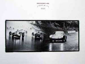 64 Solitude/Porsche Abarth Carrera /car poster/BW#1  