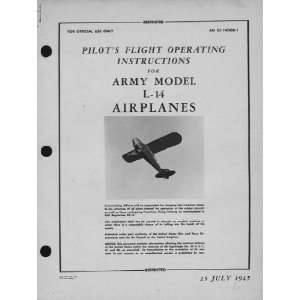  Piper Aircraft L 14 Flight Manual Piper Books