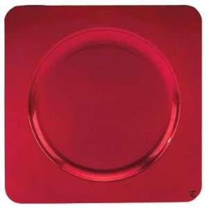  Square Acrylic Red Charger Plate, 12.25