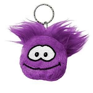  Disney Club Penguin Keychain 2 Inch Plush Puffle Purple 