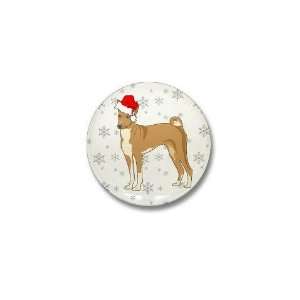  Basenji Santa Pets Mini Button by  Patio, Lawn 